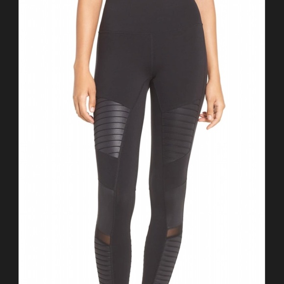 ALO Yoga Pants - Black Alo Moto leggings EUC worn twice!